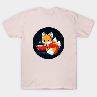 Cute Funny Foodie Fox animal lover Sarcastic Funny Quote Artwork T-Shirt